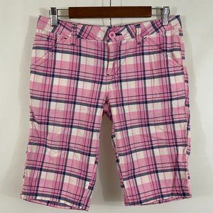 Le Tigre sz:7 Pink White Navy Plaid Patterned Shorts